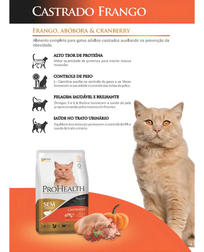 PROHEALTH GATO ADULTO CASTR FRANGO 1KG