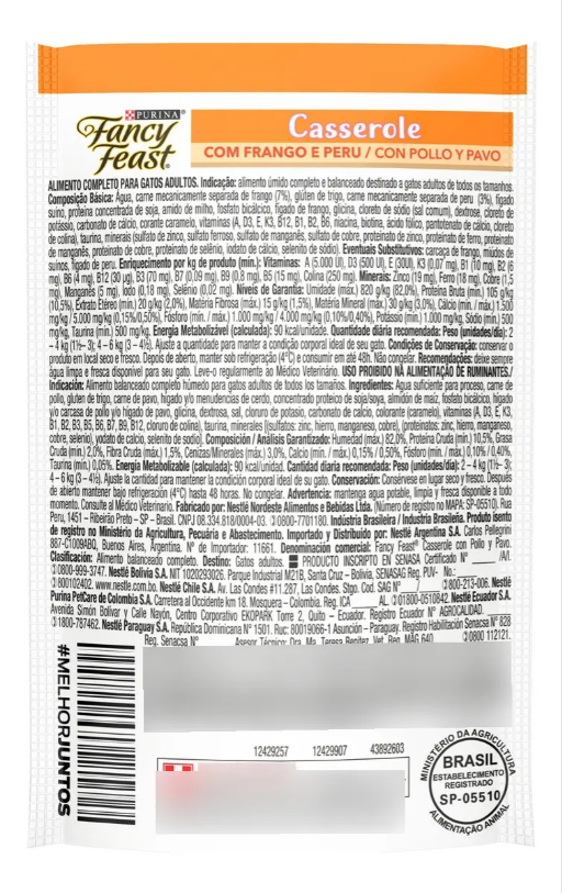 FANCY FEAST CASS FRANGO & PERU 60un