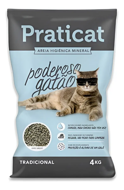AREIA HIGIÊGINCA PRATICAT PODEROSO GATAO 4KG 6un