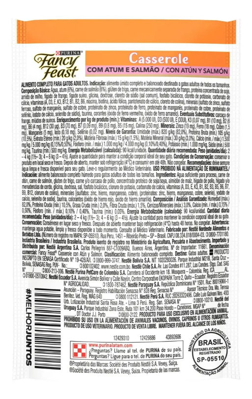 FANCY FEAST CASSEROLE ATUM SALMÃO 60un