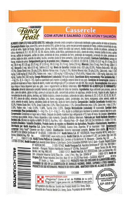 FANCY FEAST CASSEROLE ATUM SALMÃO 60un