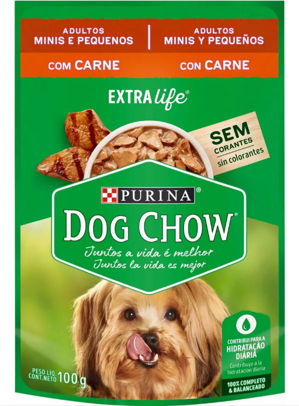 DOG CHOW ADLT MIN PEQ CARNE 30un