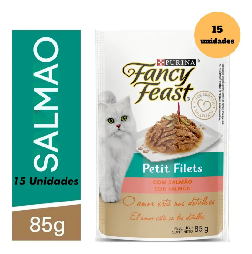 FANCY FEAST PETIT FILET SALMAO 15un