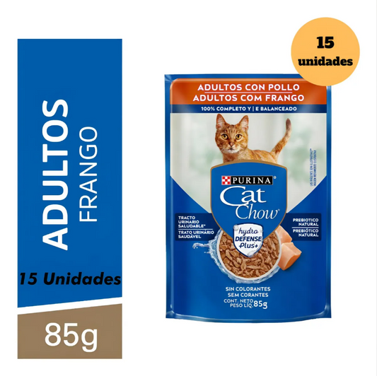 CAT CHOW ADULTOS FRANGO AO MOLHO 15un