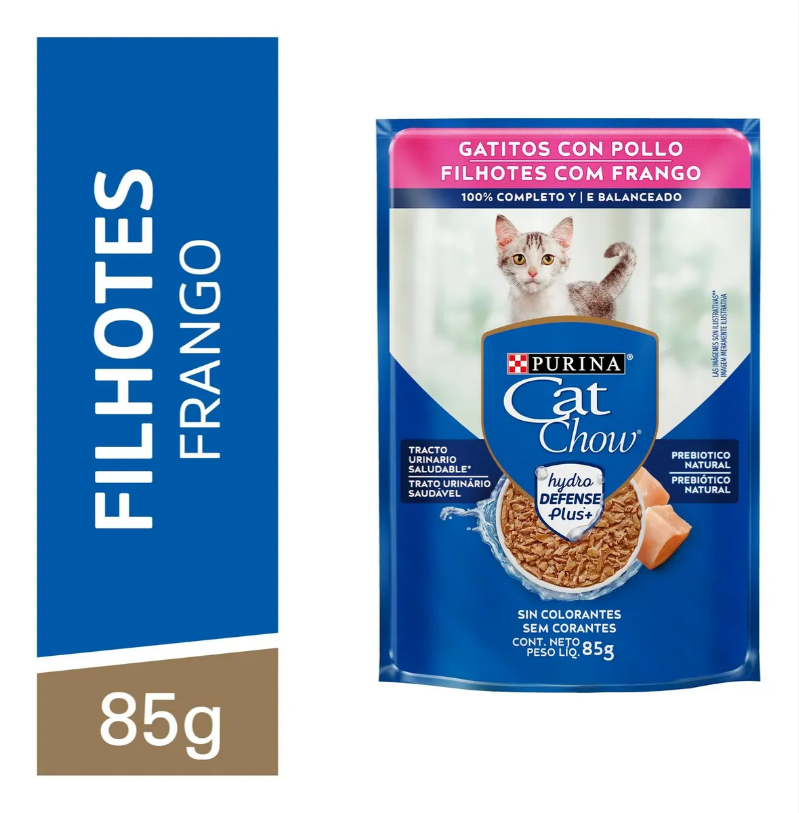 CAT CHOW FILHOTES FRANGO AO MOLHO 60un
