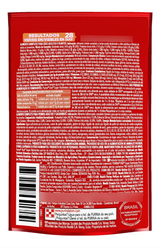 ONE CAES FRANGO SUPER NUTRIENTES ADLT E FILH 60un