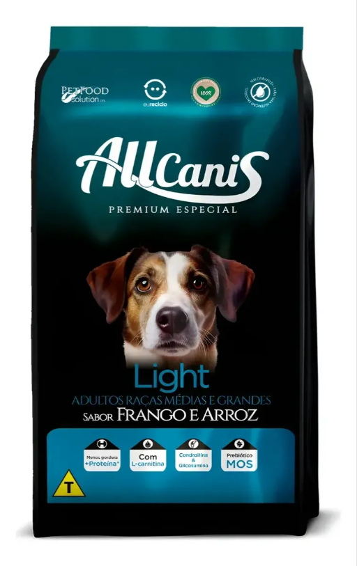 ALLCANIS LIGHT RAÇAS MEDIAS 2,5KG