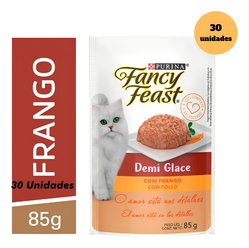 FANCY FEAST DEMI GLACE FRANGO 30un