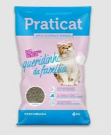 AREIA HIGIÊNICA PRATICAT QUERIDINHO FAMILIA 4KG 6un